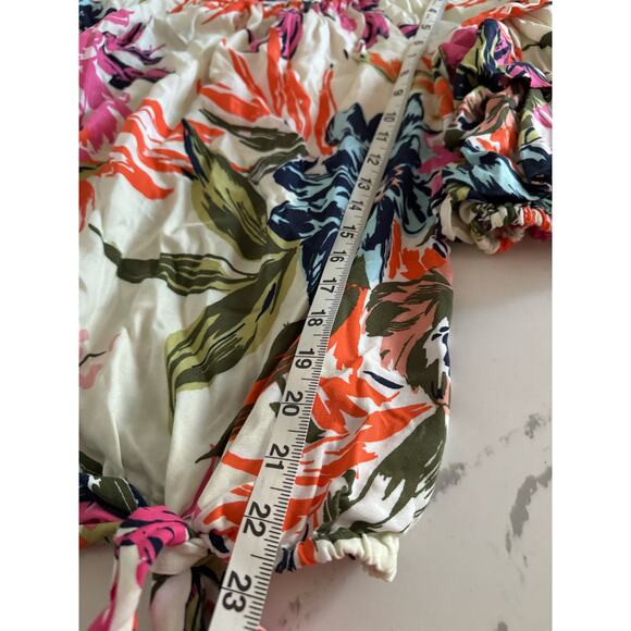 Coco Bianco Floral Blouse Women's‎ Size Small - Picture 7 of 9